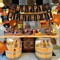 Whiskey Birthday Party Decorations for Men, Aged to Perfection Party Supplies including Whiskey Birthday Banner, Cake Toppers, Whiskey Foil Balloons, Tissue Paper Flowers (brown)